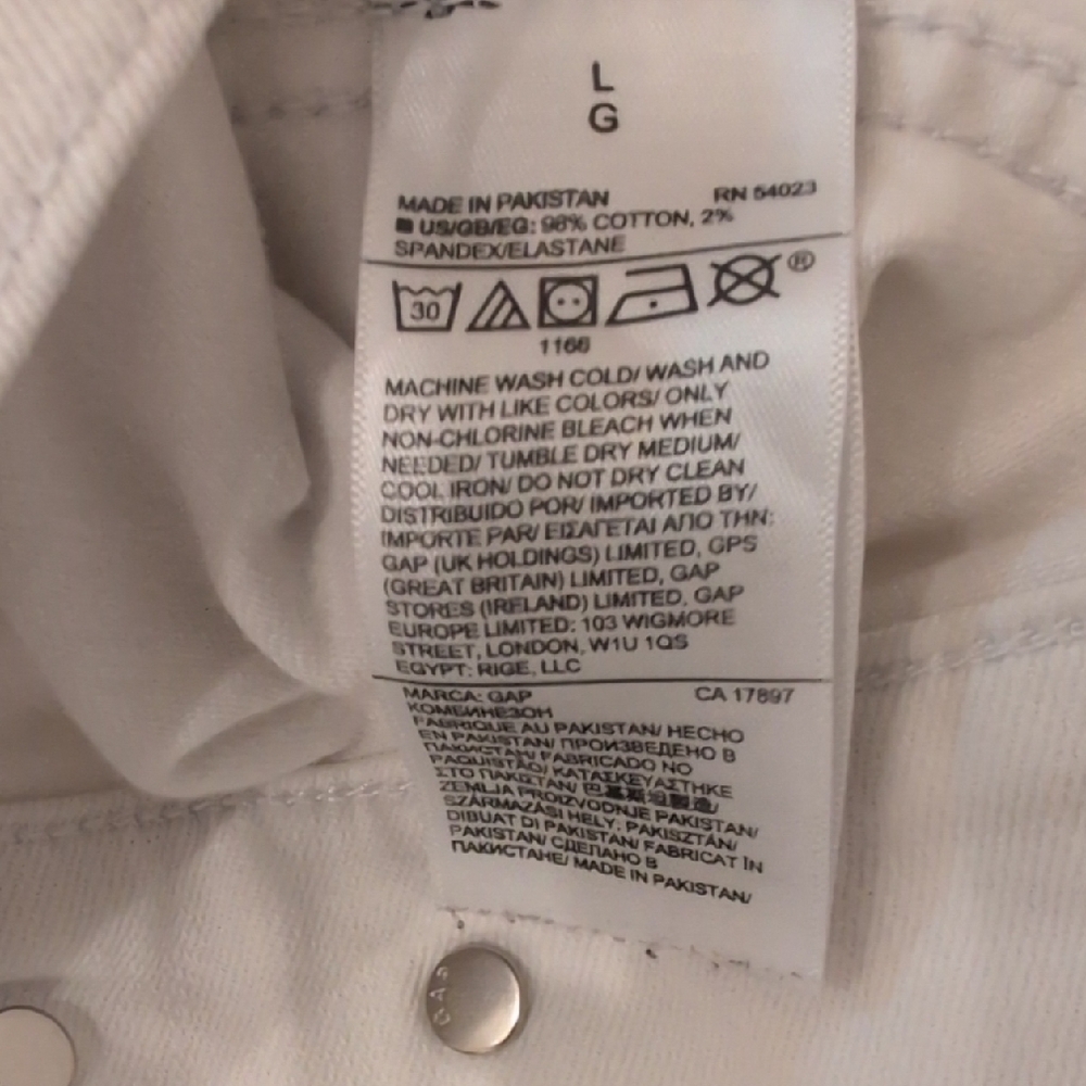 GAP Women's Light Cream Jean Jacket - Picture 4 of 4